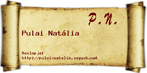 Pulai Natália névjegykártya